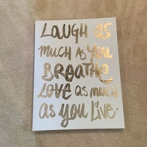 Gold/ White Wall Decor